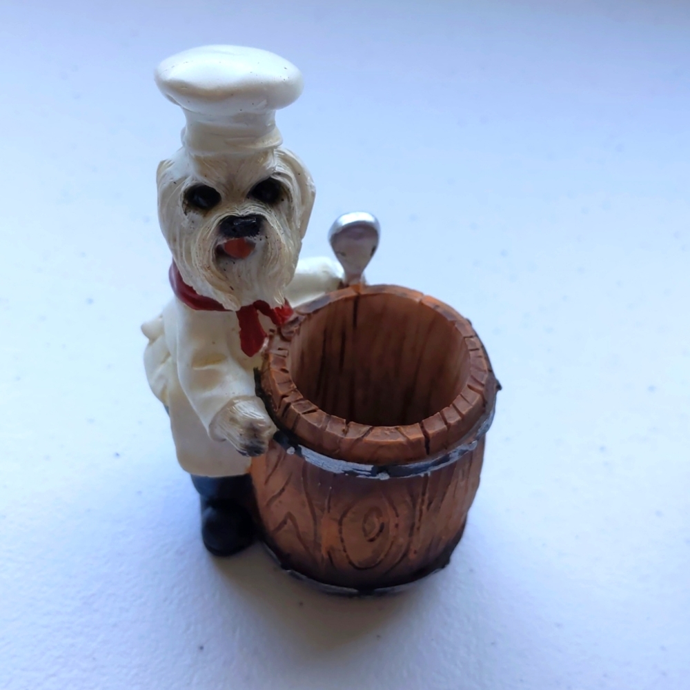 Chef Dog MALTESE Toothpick Holder